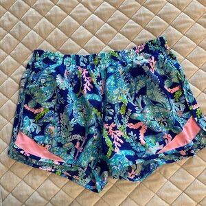 Lilly Pulitzer Blue and Pink Athletic Shorts